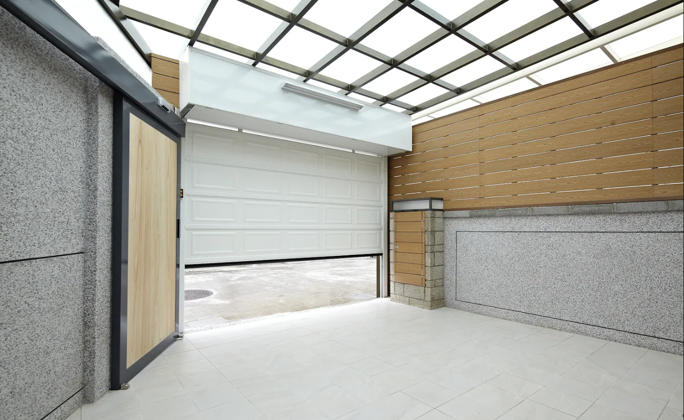 newly installed garage door